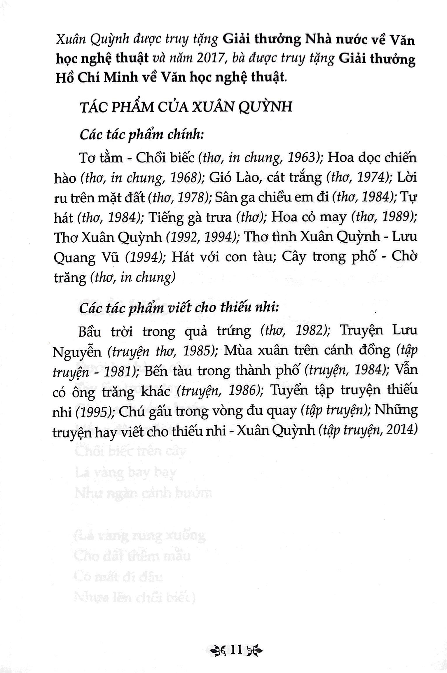 Văn Học Trong Nhà Trường: Thơ Xuân Quỳnh