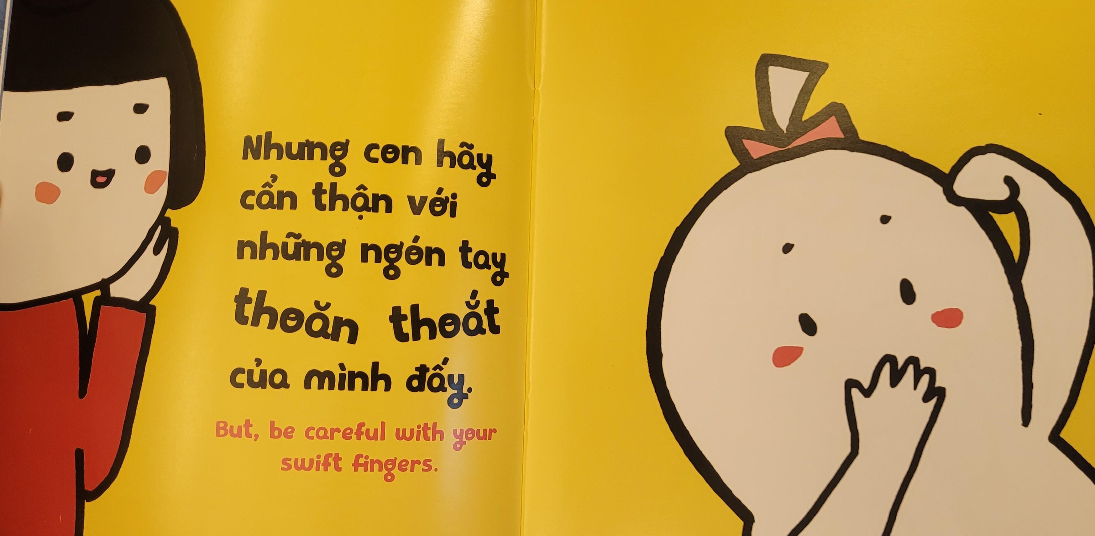 Sách Ehon Miu Bé Nhỏ Phần 1 Song Ngữ - Đừng Mút Tay Nhé