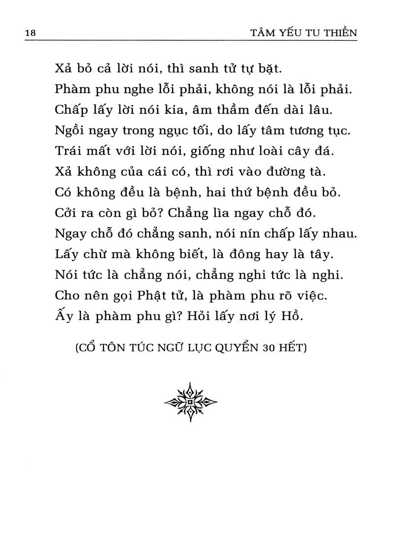Tâm Yếu Tu Thiền