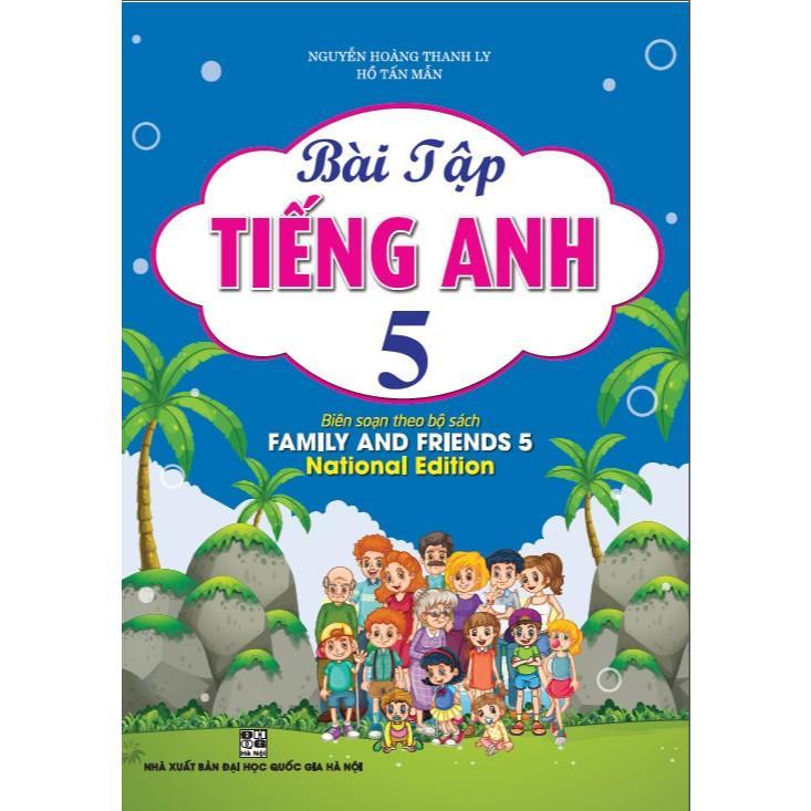 Sách - Bài Tập Tiếng Anh + Tập Viết Tiếng Anh Lớp 5 - Bộ Sách Family And Friends 5 National Edition - Combo 2 Cuốn - Hồng Ân