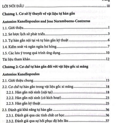 Sách - Vật Liệu Xây Dựng Tự Hàn Gắn - Các Lý Thuyết Cơ Bản, Quan Trắc Và Ứng Dụng Quy Mô Lớn ( XD)