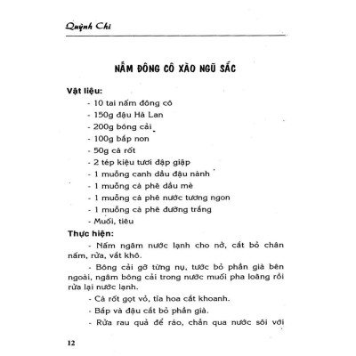Sách - Các Món Ăn Chay - Việt Thư