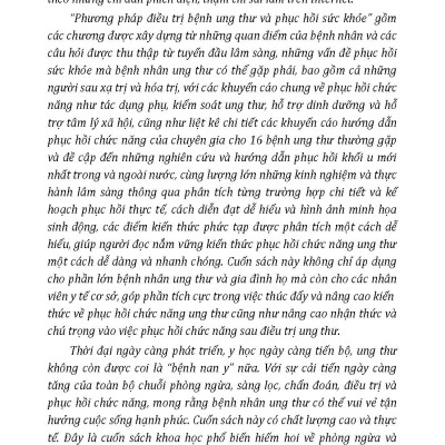 Phương Pháp Đieu Trị Bệnh Ung Thư Và Phục Hồi Sức Khoẻ 