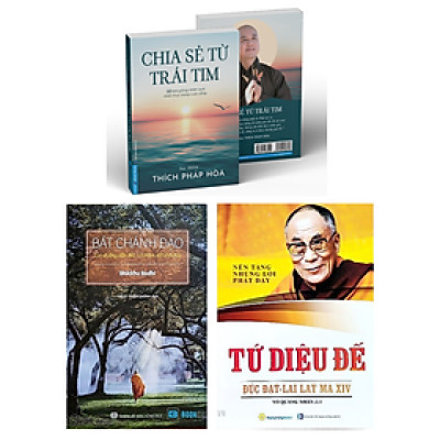 Combo 3 quyển Chia Sẻ Từ Trái Tim (Thích Pháp Hòa) + Bát Chánh Đạo (Bìa Mềm) + Tứ Diệu Đế