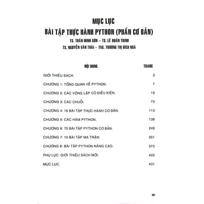 Sách - Bài Tập Thực Hành Python (Phần Cơ Bản) - STK