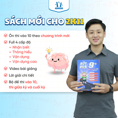 [Lớp 9 chương trình mới] Sách Bứt phá 9+ điểm thi vào 10 môn Toán - Tổng ôn và luyện đề - HOCMAI