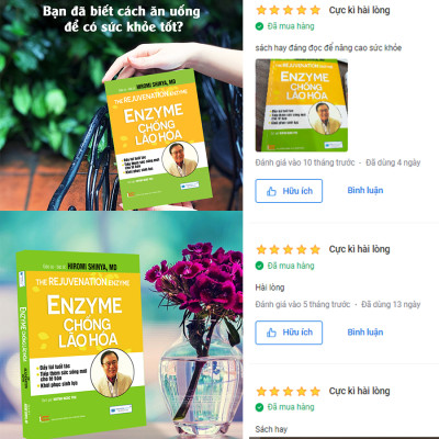 Combo 2 cuốn Nhân tố vi sinh + Enzyme chống lão hoá