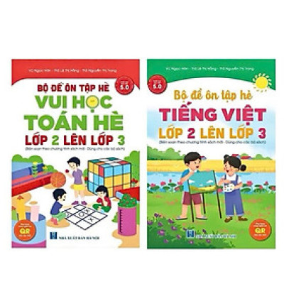 Sách - ( combo 2 cuốn ) bộ đề ôn tập hè vui học toán hè lớp 2 lên lớp 3