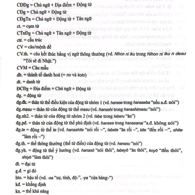 Từ Điển Ngữ Pháp Tiếng Nhật Sơ Cấp