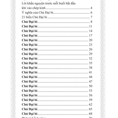 Sổ Tay Chép Kinh In Mờ Chú Đại Bi Có Lò Xo - NS