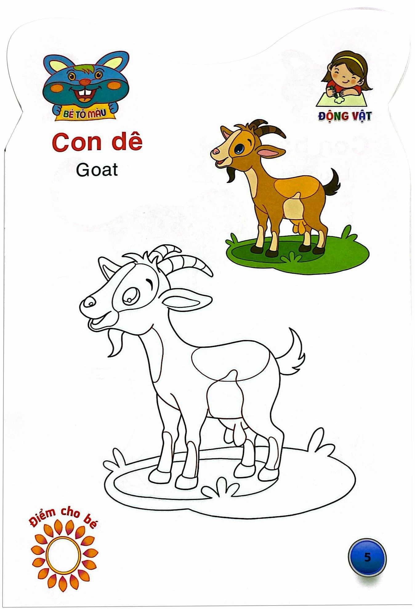 Bé tô màu - Động vật