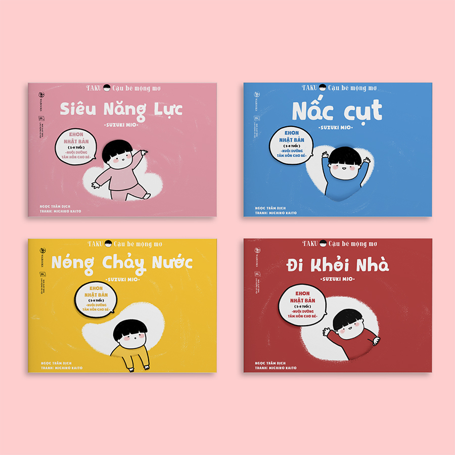 Combo 2 bộ Ehon Taku - Cậu bé mộng mơ và Maru - Ehon Nhật Bản cho bé 2-8 tuổi