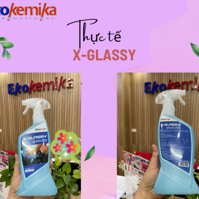 NƯỚC LAU KÍNH VÀ LÀM SẠCH NỘI THẤT XE HƠI X-GLASSY 600ML THƯƠNG HIỆU EKOKEMIKA
