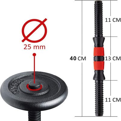 Đòn tạ tay nhập khẩu,Đòn Nhựa và Thép đặc nguyên khối có bọc nhựa tay cầm dài 38cm, nặng 1.35kg (giá 1 chiếc Và 2 Chiếc)Khách tự chọn