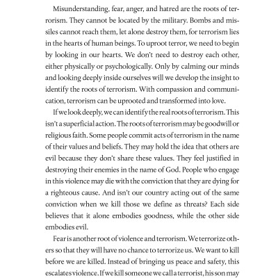 Calming The Fearful Mind: A Zen Response To Terrorism