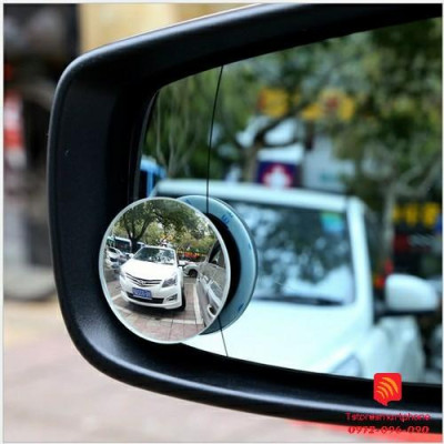 Gương cầu lồi gắn kính hậu ô tô xoay 360 xóa điểm mù