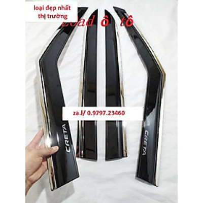 Vè che mưa xe Hyundai Creta 2022-2023 chỉ inox cao cấp