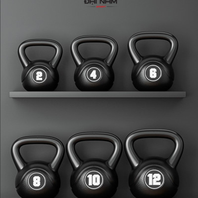 Tạ Bình Vôi,Tạ Ấm 6kg Bê Tông Bọc Nhựa PE Cao Cấp Chính Hãng Đại Nam Sport