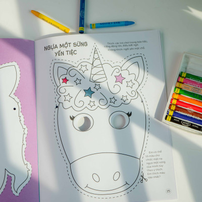 Sách mặt nạ - Cắt + tô màu combo 3 tập - Đinh Tị Books
