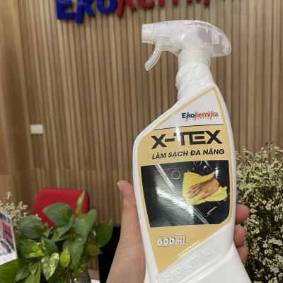 DUNG DỊCH LÀM SẠCH NỘI THẤT XE HƠI ĐA NĂNG X-TEX 600ML TRUNG TÍNH AN TOÀN CHO XE THƯƠNG HIỆU EKOKEMIKA