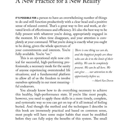 Getting Things Done: The Art Of Stress-Free Productivity