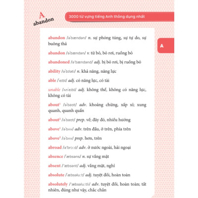 Sách - 3000 Từ Vựng Tiếng Anh Thông Dụng Nhất - Mcbooks