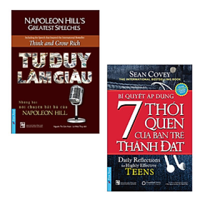 Combo 2 Cuốn Về Kỹ Năng Sống Hay Giúp Thành Công: Bí Quyết Áp Dụng 7 Thói Quen Của Bạn Trẻ Thành Đạt+Tư Duy Làm Giàu