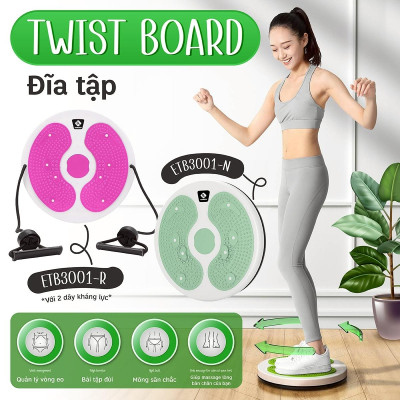 Đĩa Xoay Eo 3001R Massage Chân Tập Thể Dục 360 Độ Chất Liệu Nhựa Cao Cấp ( Màu ngẫu nhiên)-  Hàng Chính Hãng