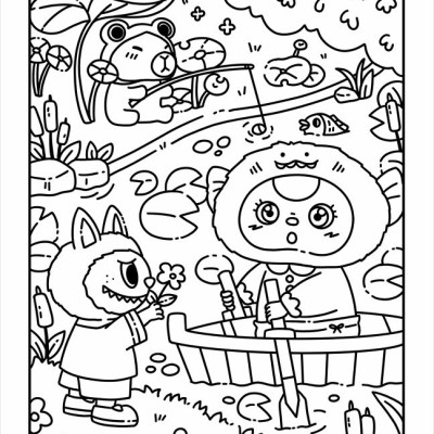 Sách -Tô Màu - Ngôi làng hạnh phúc của Baby Three (VT)