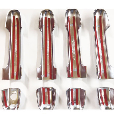 Bộ Ốp Tay Nắm, Hõm Cửa Xe KIA SOLUTO 2019-2020-2021 Mạ Crom 8 Chi Tiết, Tặng Kèm 3 M