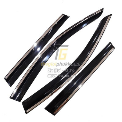 Bộ vè che mưa dành cho Toyota Corolla Cross viền INOX cao cấp
