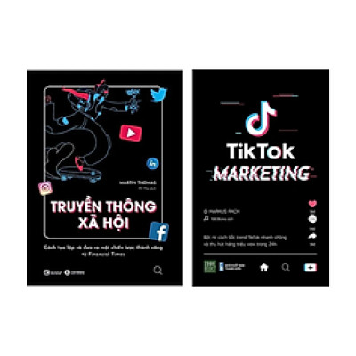 Combo 2Q Sách Ứng Dụng Công Nghệ Truyền Thông Trong Kinh Doanh : Truyền Thông Xã Hội + Tiktok Marketing