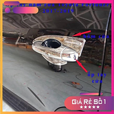  Ốp tay hõm cửa mạ crom loại dày-ốp trang trí tay nắm. hõm cửa xe ô tô dành cho TOYOTA FORTUNER 2017-2021