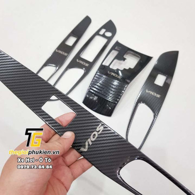 Ốp nội thất vân Carbon cho Toyota Vios 2019-2020 Cao cấp