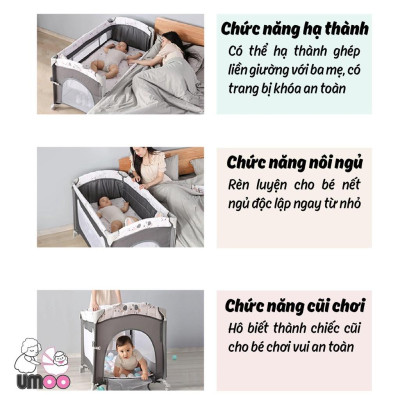 Giường cũi trẻ em đa năng Umoo UM-08108