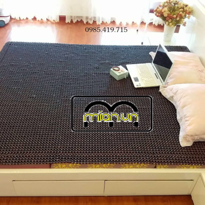 Chiếu Hạt Gỗ Trắc Bóng kích thước 1,2mx1,9m hạt 1.2cm ( video , hình thật )