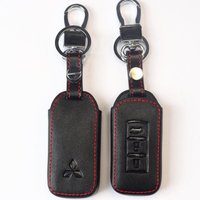 Bao da chìa khóa dành cho xe MITSU Xpander 2018-2019 2020 mẫu đen .