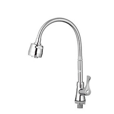 Vòi rửa chén lạnh cần lò xo gắn chậu