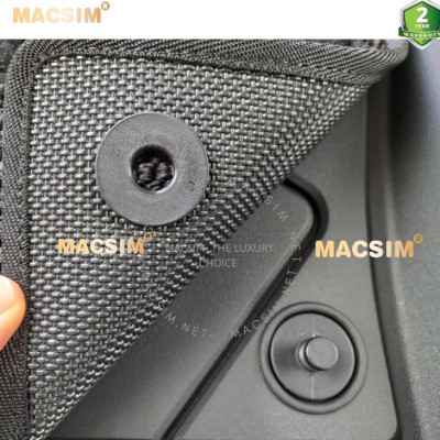 Thảm lót sàn xe ô tô 2 lớp Hyundai Palisade 2022-2024+ Nhãn hiệu Macsim 3W chất liệu nhựa TPE đúc khuôn cao cấp - màu đen (2 hàng ghế)