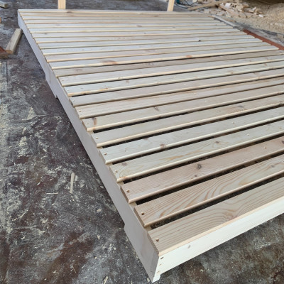 Giường ngủ gỗ CT03 Tundo màu vàng nhạt 