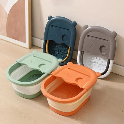 Bồn Ngâm Chân, Chậu Ngâm Châniệt Tẩy Tế Bào Chết Gấp Gọn Tiện Dụng Bằng Silicon Cao Cấp Giao Màu Ngẫu Nhiên