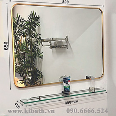 Combo Gương Soi Kibath KT 65x80cm Khung Hợp Kim Nhôm KB-165