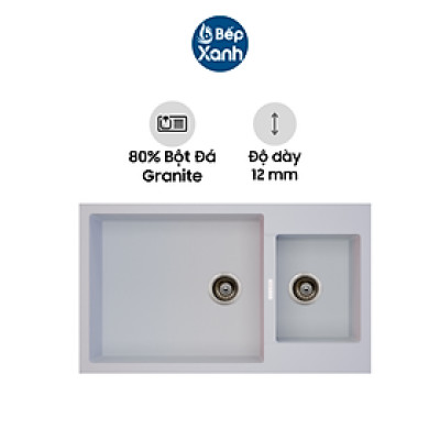 Chậu Rửa Chén Carysil ENC2 - 80% Bột Đá Granite Tự Nhiên - Hàng Chính Hãng