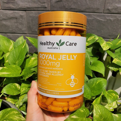Sữa Ong Chúa chống lão hóa, làm đẹp da cho người lớn từ 18 tuổi Healthy Care Royal Jelly 1000mg(365 viên)