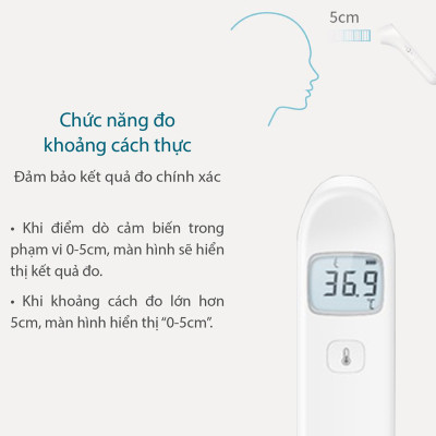 Nhiệt kế điện tử hồng ngoại không tiếp xúc Yuwell YT-1C - [Nhập khẩu chính hãng - Bảo hành 24 tháng]