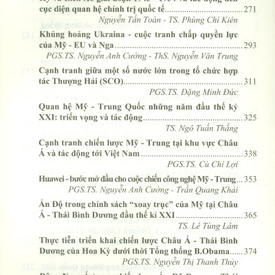 Hoa Kỳ - Chính Trị, Can Dự Và Quan Hệ