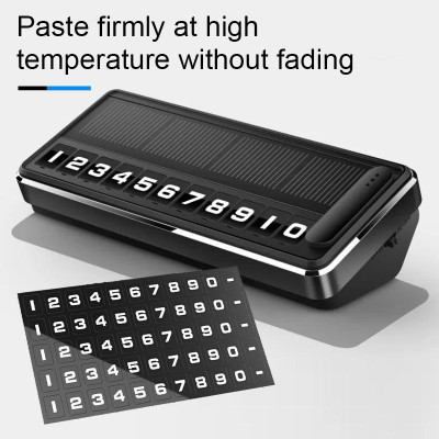 Bảng Số Điện Thoại Pin Sạc Năng Lượng Mặt Trời Phát Sáng Ban Đêm Dừng Đỗ Xe Toyota Vios, Hyundai, Kia, Peugeot, Honda