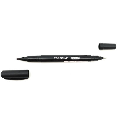 Bút Lông Dầu 2 Đầu - Stacom PM132T-A - Màu Đen