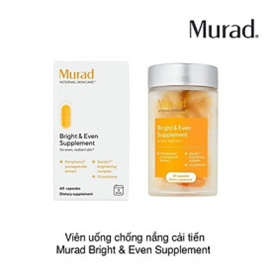 Viên uống chống nắng nội sinh Murad Hộp 60v, chiết xuất từ quả lựu, giúp bảo vệ da khỏi tác động của tia tử ngoại, làm sáng, mịn da, mang lại làn da tươi trẻ, khỏe mẫu mới