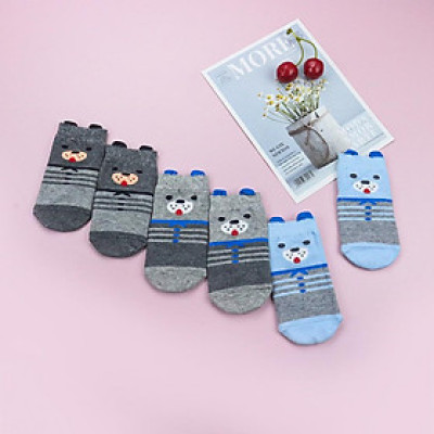 Combo Tất Chống Trượt Cho Bé 0-3 Tuổi LUPERI GT29 chất liệu cotton siêu mềm thấm hút mồ hôi kháng khuẩn an toàn cho da